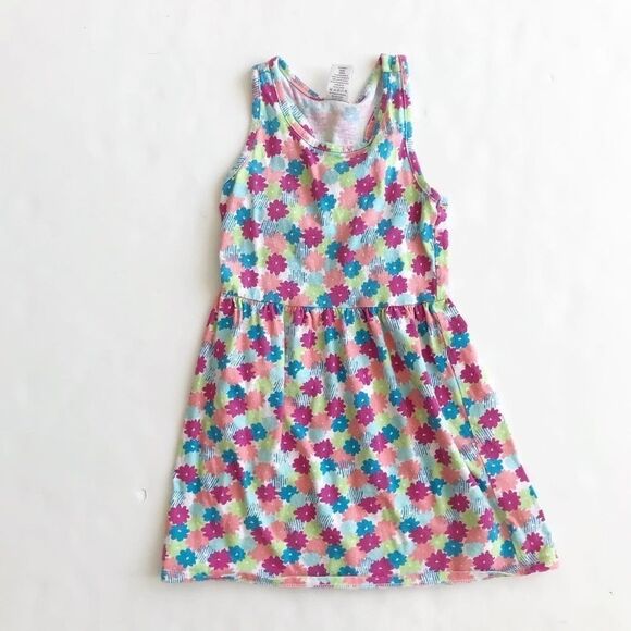 Gymboree floral racer back dress GUC S fits 4-5T - Picture 1 of 4